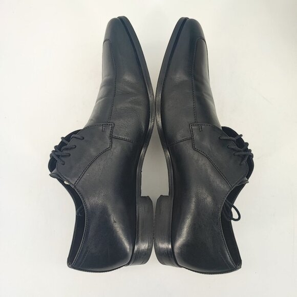 Hugo Boss Men's Vero Cuoio Black Leather Dress Shoes Oxfords Size 9.5 - Picture 5 of 9